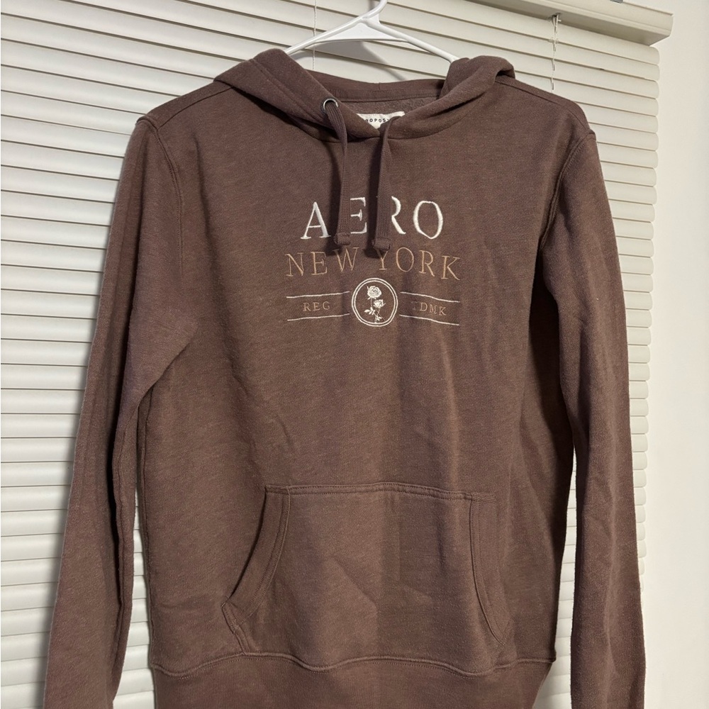 Aeropostale Brown Hoodie Sweatshirt